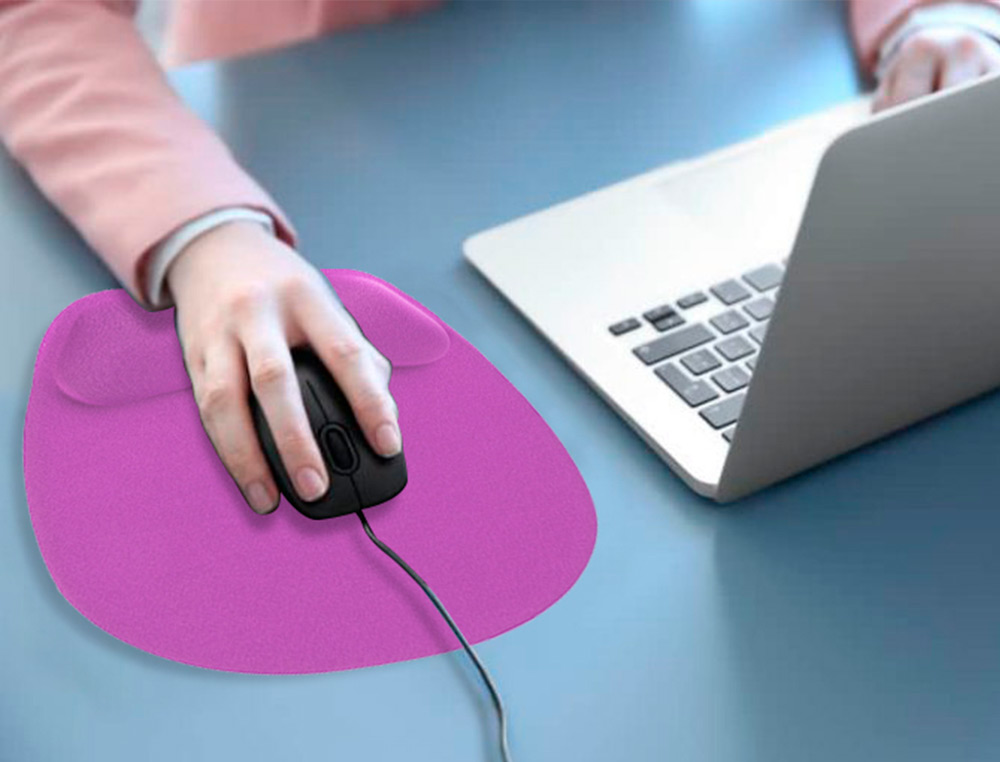 ALFOMBRILLA PARA RATON Q-CONNECT CON REPOSAMUECAS ERGONOMICO DE GEL COLOR VIOLETA 225XX240X20 MM