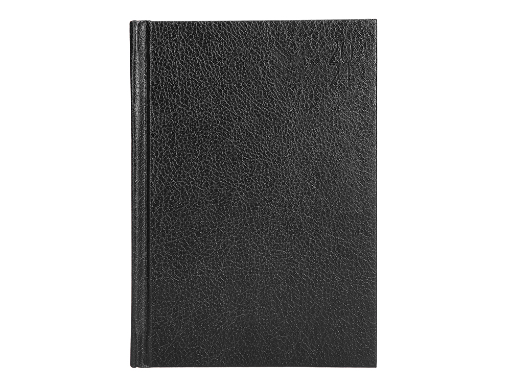 AGENDA ENCUADERNADA LIDERPAPEL CORFU 15X21 CM 2024 DIA PAGINA COLOR NEGRO PAPEL 60 GR