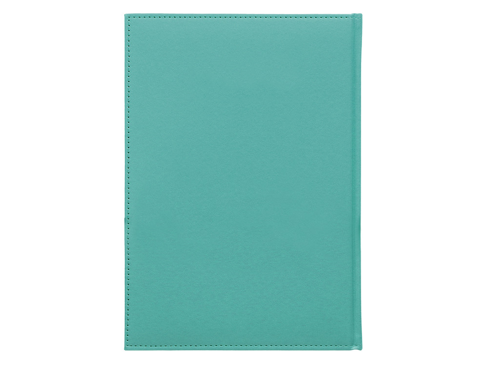 AGENDA ENCUADERNADA LIDERPAPEL CRETA 15X21 CM 2024 SEMANA VISTA COLOR TURQUESA PAPEL 70 GR
