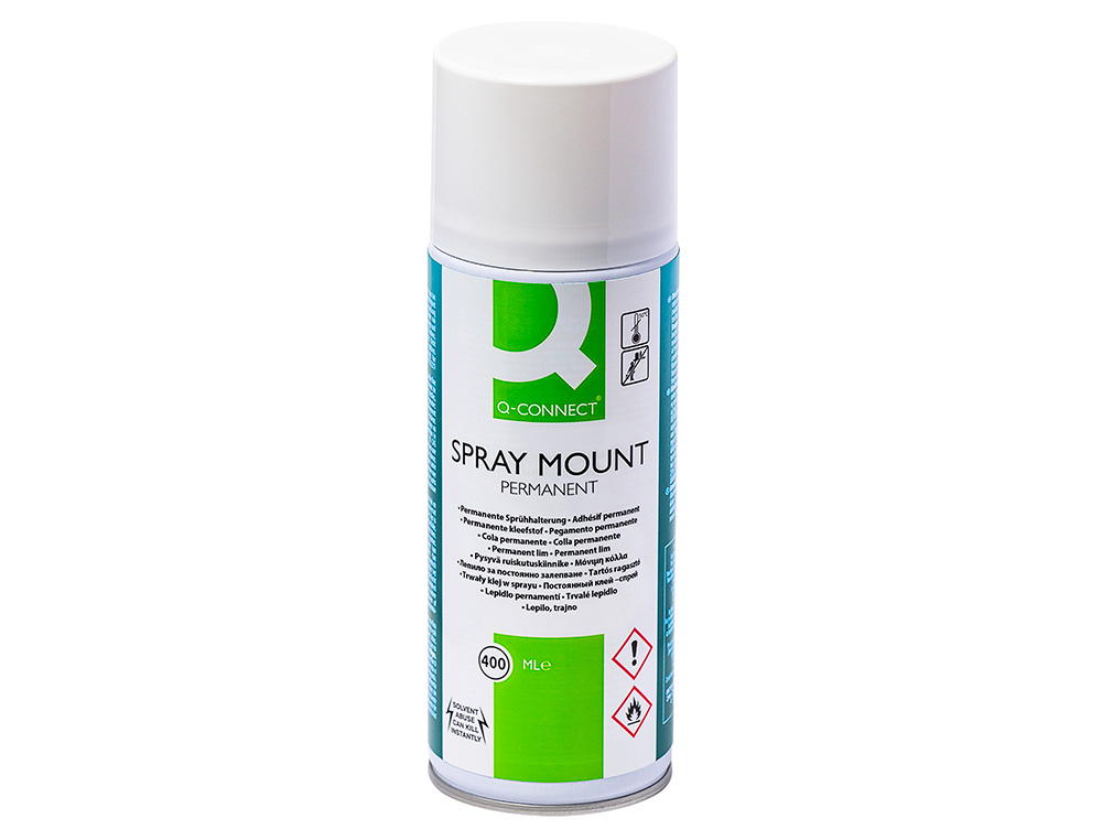 PEGAMENTO Q-CONNECT SPRAY MOUNT ADHESIVO PERMANENTE BOTE DE 400 ML