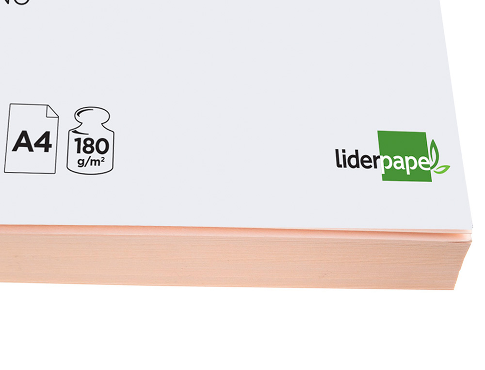 CARTULINA LIDERPAPEL A4 180G/M2 CREMA PAQUETE DE 100 HOJAS