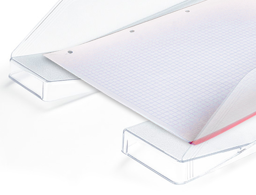 BANDEJA SOBREMESA PLASTICO Q-CONNECT TRANSPARENTE 240X70X340 MM