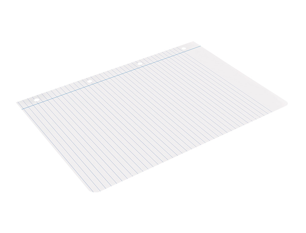 RECAMBIO LIDERPAPEL A4 100 HOJAS 100GR RAYADO HORIZONTAL CON MARGEN 4 TALADROS