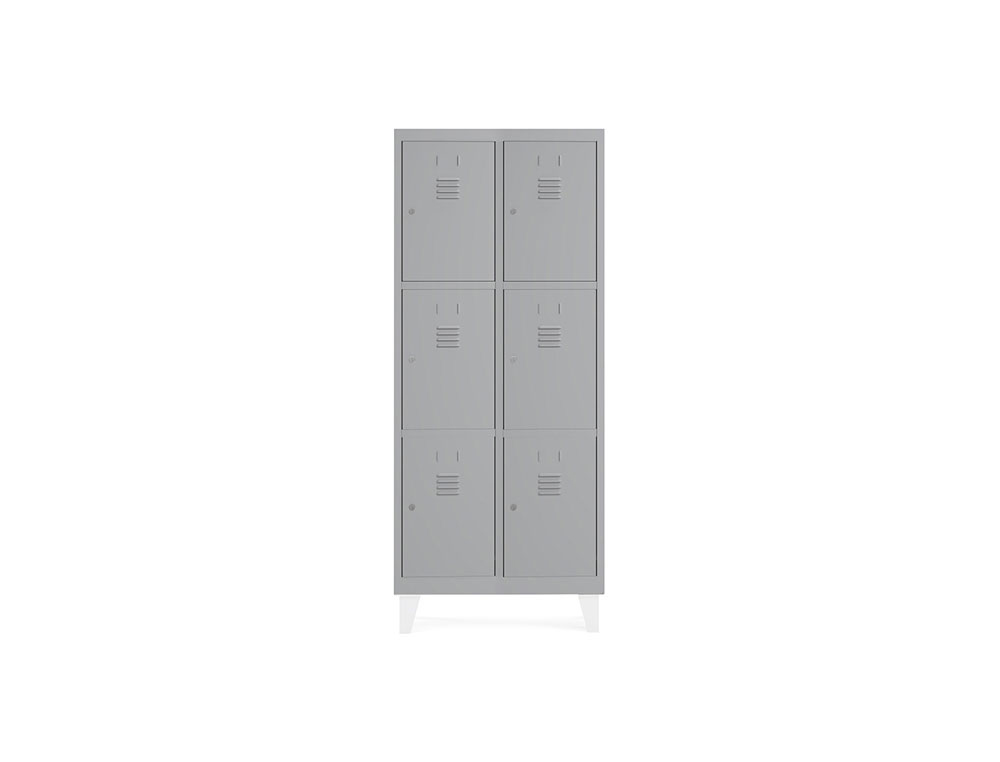 TAQUILLA METALICA ROCADA 300 2 MODULOS X 3 PUERTAS GRIS 620X500X1800 MM