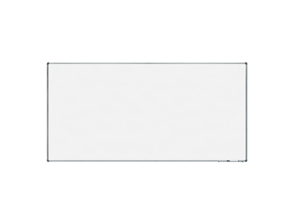 PIZARRA BLANCA ROCADA LACADA MAGNETICA MARCO ALUMINIO CON CANTONERAS 120X240 CM