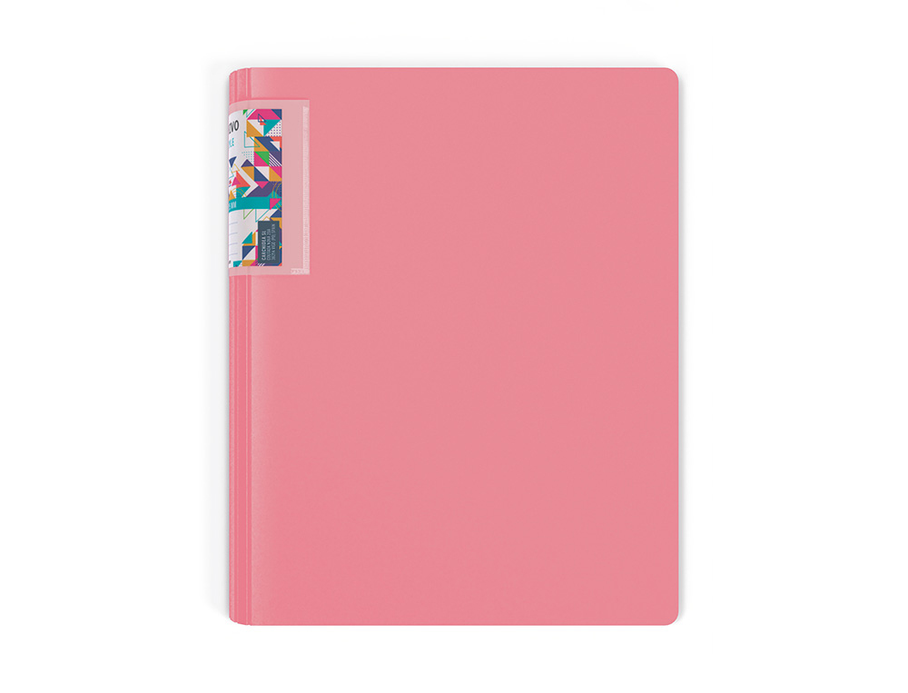 CARPETA CARCHIVO 4 ANILLAS 25 MM DIN A4 POLIPROPILENO FOAM LOMO CURVO ROSA