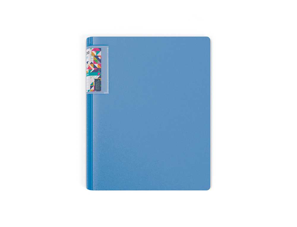 CARPETA CARCHIVO 4 ANILLAS 40 MM DIN A4 POLIPROPILENO FOAM 360 STYLE LOMO CURVO AZUL CLARO