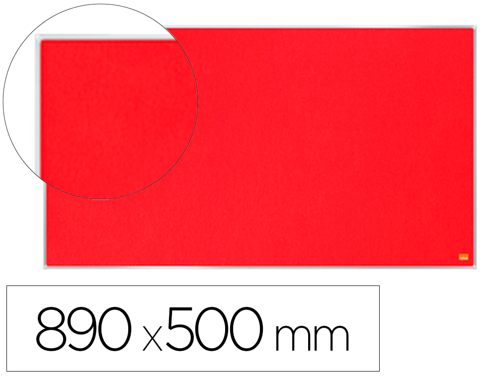 TABLERO DE ANUNCIOS NOBO IMPRESSION PRO FIELTRO ROJO FORMATO PANORAMICO 40