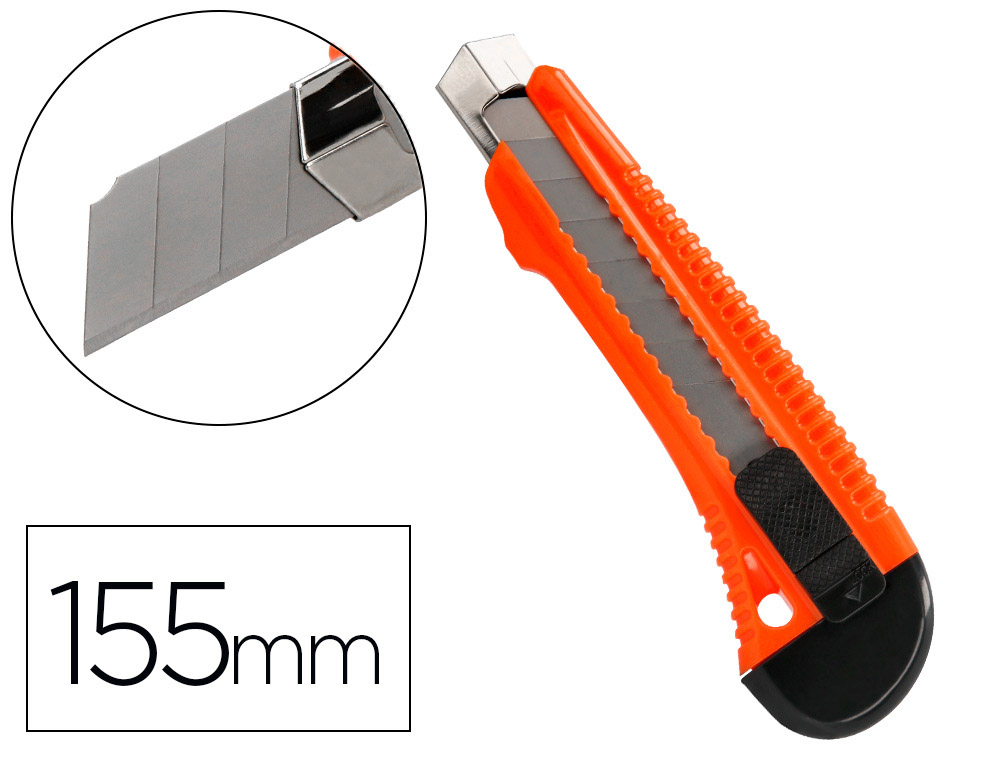 CUTER Q-CONNECT 68BC CON PROTECTOR METALICO DE CUCHILLA ANCHA