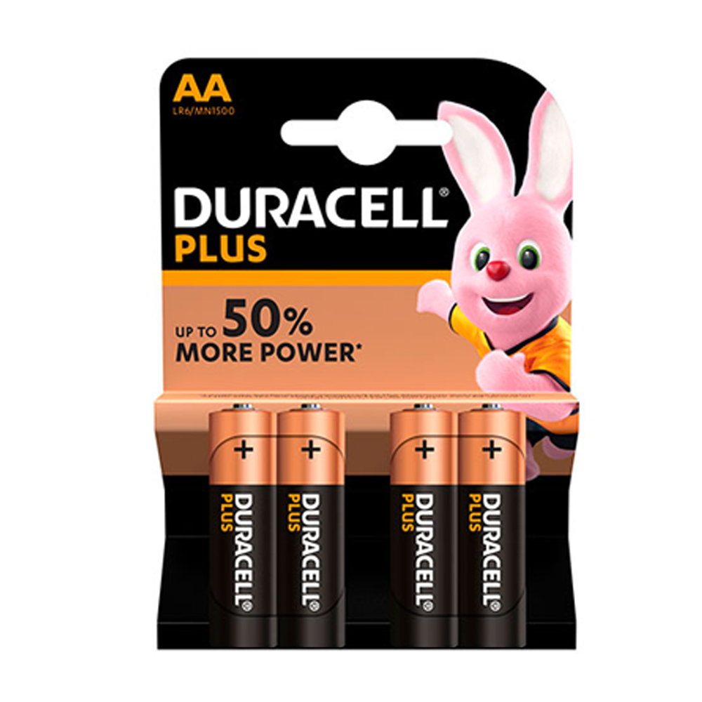 PILA DURACELL LR06 PLUS 1,5V AA 4UNID MN1500